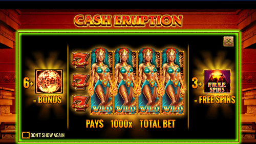 Cash Eruption Slot Features